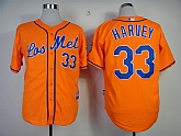 New York Mets Authentic #33 Matt Harvey Los Mets Cool Base Orange Jerseys,baseball caps,new era cap wholesale,wholesale hats