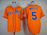 New York Mets Authentic #5 David Wright Los Mets Cool Base Orange Jerseys,baseball caps,new era cap wholesale,wholesale hats