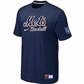 New York Mets D.Blue Nike Short Sleeve Practice T-Shirt,baseball caps,new era cap wholesale,wholesale hats