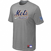 New York Mets L.Grey Nike Short Sleeve Practice T-Shirt,baseball caps,new era cap wholesale,wholesale hats