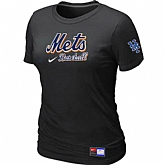 New York Mets Nike Women's Black Short Sleeve Practice T-Shirt,baseball caps,new era cap wholesale,wholesale hats