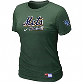 New York Mets Nike Women's D.Green Short Sleeve Practice T-Shirt,baseball caps,new era cap wholesale,wholesale hats