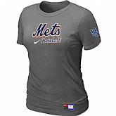 New York Mets Nike Women's D.Grey Short Sleeve Practice T-Shirt,baseball caps,new era cap wholesale,wholesale hats