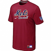 New York Mets Red Nike Short Sleeve Practice T-Shirt,baseball caps,new era cap wholesale,wholesale hats