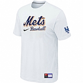 New York Mets White Nike Short Sleeve Practice T-Shirt,baseball caps,new era cap wholesale,wholesale hats