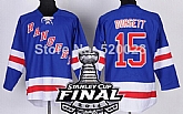 New York Rangers #15 Derek Dorsett 2014 Stanley Cup Light Blue Jersey,baseball caps,new era cap wholesale,wholesale hats