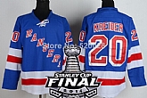 New York Rangers #20 Chris Kreider 2014 Stanley Cup Light Blue Jersey,baseball caps,new era cap wholesale,wholesale hats
