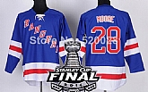 New York Rangers #28 Dominic Moore 2014 Stanley Cup Light Blue Jersey,baseball caps,new era cap wholesale,wholesale hats