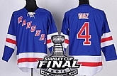 New York Rangers #4 Raphael Diaz 2014 Stanley Cup Light Blue Jersey,baseball caps,new era cap wholesale,wholesale hats