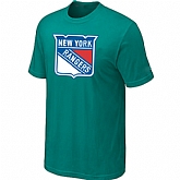 New York Rangers Big & Tall Logo Green T-Shirt,baseball caps,new era cap wholesale,wholesale hats