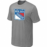 New York Rangers Big & Tall Logo L.Grey T-Shirt,baseball caps,new era cap wholesale,wholesale hats