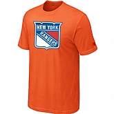 New York Rangers Big & Tall Logo Orange T-Shirt,baseball caps,new era cap wholesale,wholesale hats