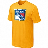 New York Rangers Big & Tall Logo Yellow T-Shirt,baseball caps,new era cap wholesale,wholesale hats