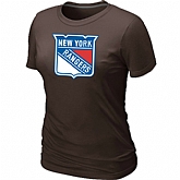 New York Rangers Big & Tall Women's Logo Brown T-Shirt,baseball caps,new era cap wholesale,wholesale hats