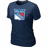 New York Rangers Big & Tall Women's Logo D.Blue T-Shirt,baseball caps,new era cap wholesale,wholesale hats