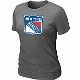 New York Rangers Big & Tall Women's Logo D.Grey T-Shirt,baseball caps,new era cap wholesale,wholesale hats