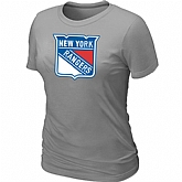 New York Rangers Big & Tall Women's Logo L.Grey T-Shirt,baseball caps,new era cap wholesale,wholesale hats