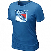 New York Rangers Big & Tall Women's Logo L.blue T-Shirt,baseball caps,new era cap wholesale,wholesale hats