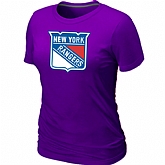New York Rangers Big & Tall Women's Logo Purple T-Shirt,baseball caps,new era cap wholesale,wholesale hats