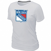 New York Rangers Big & Tall Women's Logo White T-Shirt,baseball caps,new era cap wholesale,wholesale hats