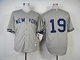 New York Yankees #19 Masahiro Tanaka Gray Throwback Jerseys,baseball caps,new era cap wholesale,wholesale hats