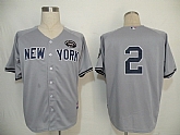 New York Yankees #2 Derek Jeter Gray GMS Patch Jerseys,baseball caps,new era cap wholesale,wholesale hats