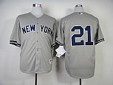 New York Yankees #21 O Neill Gray Throwback Jerseys,baseball caps,new era cap wholesale,wholesale hats