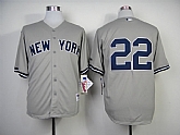 New York Yankees #22 Randy Winn Gray Jerseys,baseball caps,new era cap wholesale,wholesale hats