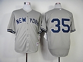 New York Yankees #35 Mike Mussina Gray Throwback Jerseys,baseball caps,new era cap wholesale,wholesale hats