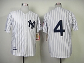 New York Yankees #4 Lou Gehrig White Pinstripe 1939 Throwback Jerseys,baseball caps,new era cap wholesale,wholesale hats