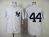 New York Yankees #44 Jackson White Pinstripe 1977 Throwback Jerseys,baseball caps,new era cap wholesale,wholesale hats