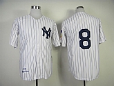 New York Yankees #8 Yogi Berra Throwback 1951 White Jerseys,baseball caps,new era cap wholesale,wholesale hats