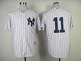 New York Yankees Authentic #11 White Home Jerseys,baseball caps,new era cap wholesale,wholesale hats