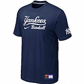 New York Yankees D.Blue Nike Short Sleeve Practice T-Shirt,baseball caps,new era cap wholesale,wholesale hats