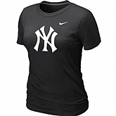 New York Yankees Heathered Black Nike Women's Blended T-Shirt,baseball caps,new era cap wholesale,wholesale hats