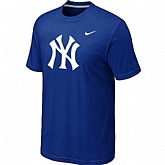 New York Yankees Heathered Blue Nike Blended T-Shirt,baseball caps,new era cap wholesale,wholesale hats