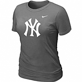New York Yankees Heathered D.Grey Nike Women's Blended T-Shirt,baseball caps,new era cap wholesale,wholesale hats