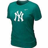 New York Yankees Heathered L.Green Nike Women's Blended T-Shirt,baseball caps,new era cap wholesale,wholesale hats