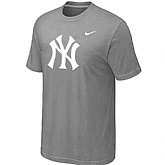 New York Yankees Heathered L.Grey Nike Blended T-Shirt,baseball caps,new era cap wholesale,wholesale hats
