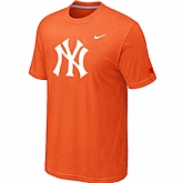 New York Yankees Heathered Orange Nike Blended T-Shirt,baseball caps,new era cap wholesale,wholesale hats