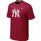 New York Yankees Heathered Red Nike Blended T-Shirt,baseball caps,new era cap wholesale,wholesale hats