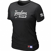 New York Yankees Nike Women's Black Short Sleeve Practice T-Shirt,baseball caps,new era cap wholesale,wholesale hats