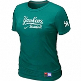 New York Yankees Nike Women's L.Green Short Sleeve Practice T-Shirt,baseball caps,new era cap wholesale,wholesale hats