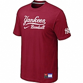 New York Yankees Red Nike Short Sleeve Practice T-Shirt,baseball caps,new era cap wholesale,wholesale hats