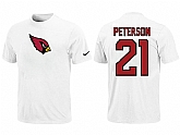 Nike Arizona Cardinals 21 peterson Name & Number T-Shirt White,baseball caps,new era cap wholesale,wholesale hats