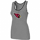 Nike Arizona Cardinals Ladies Big Logo Tri-Blend Racerback stretch Tank Top L.grey