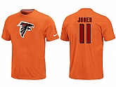 Nike Atlanta Falcons 11 Jones Name & Number T-Shirt Orange,baseball caps,new era cap wholesale,wholesale hats
