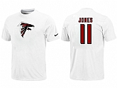 Nike Atlanta Falcons 11 Jones Name & Number T-Shirt White,baseball caps,new era cap wholesale,wholesale hats