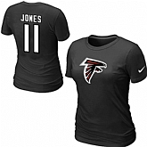 Nike Atlanta Falcons 11 Jones Name & Number Women's T-Shirt Black,baseball caps,new era cap wholesale,wholesale hats
