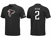 Nike Atlanta Falcons 2 ryan Name & Number T-Shirt Black,baseball caps,new era cap wholesale,wholesale hats